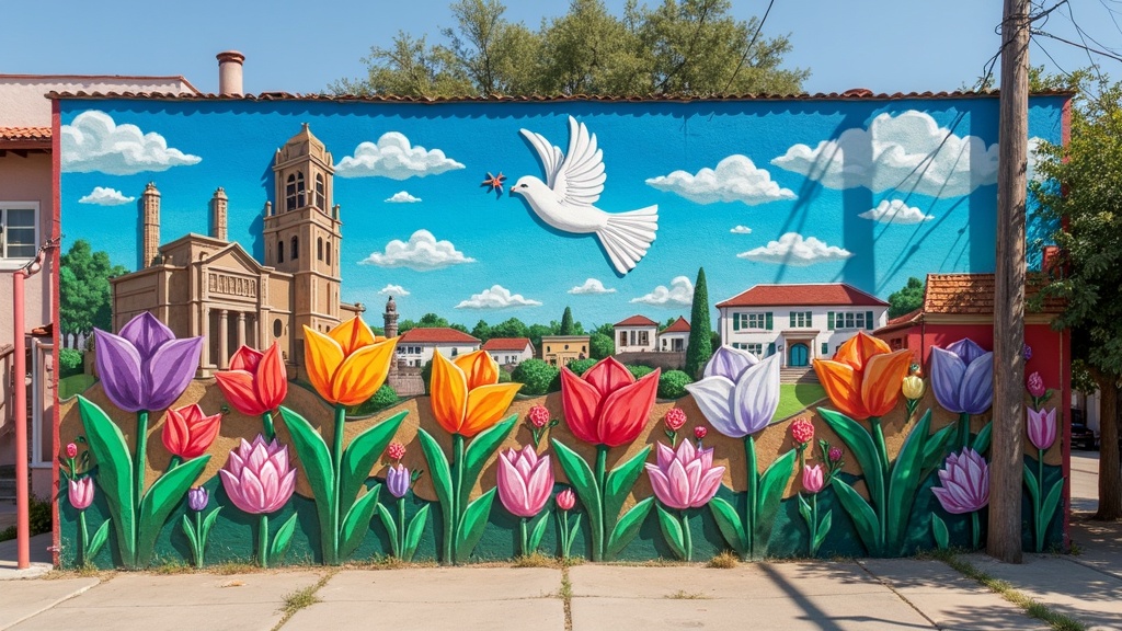 Community Initiatives Combating Cartel Violence 1 Community mural representing peace, resilience, and hope in a neighborhood affected by cartel violence